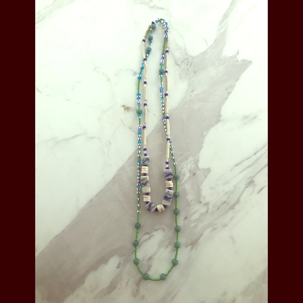 Lovely Blue Green Necklace Combo